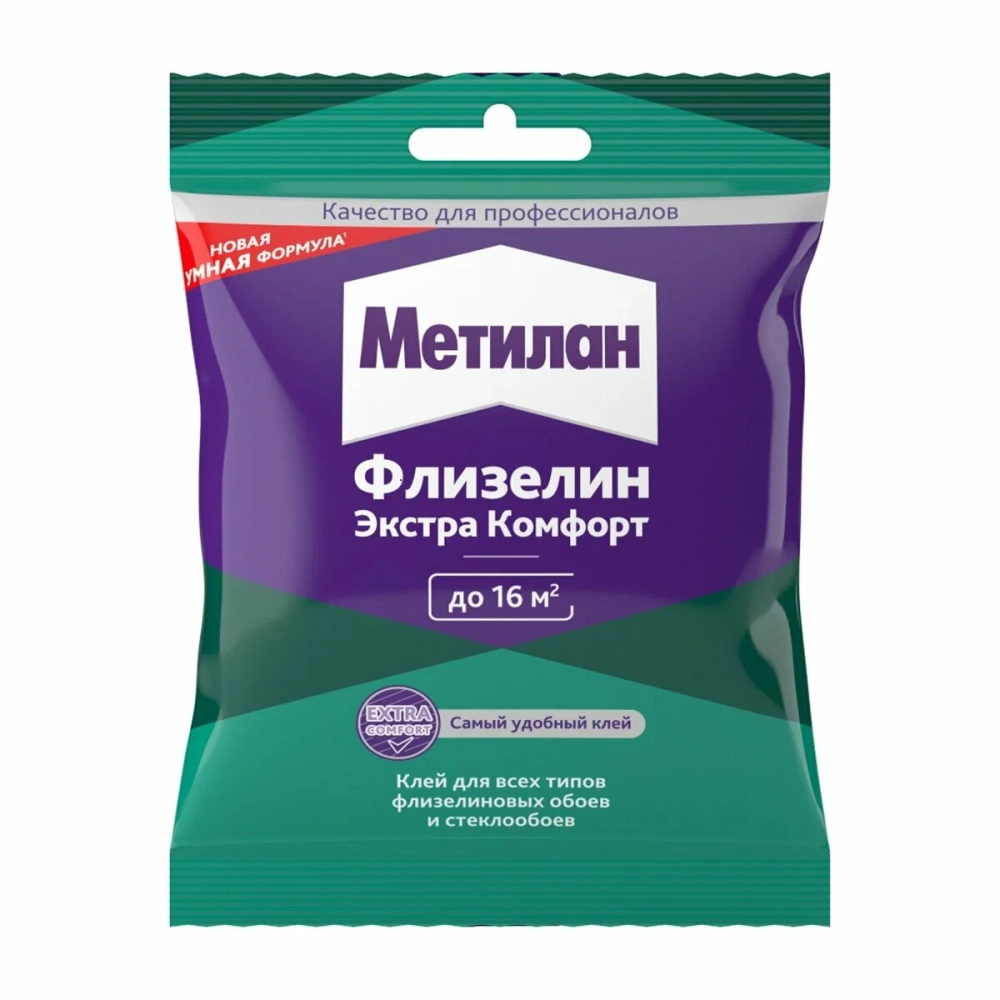 Клей для флизелиновых обоев Метилан Флизелин Экстра Комфорт 3000298, 90 г