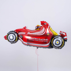Шар (49""/124 см) Фигура, Гоночный автомобиль, Красный, 1 шт. Д134