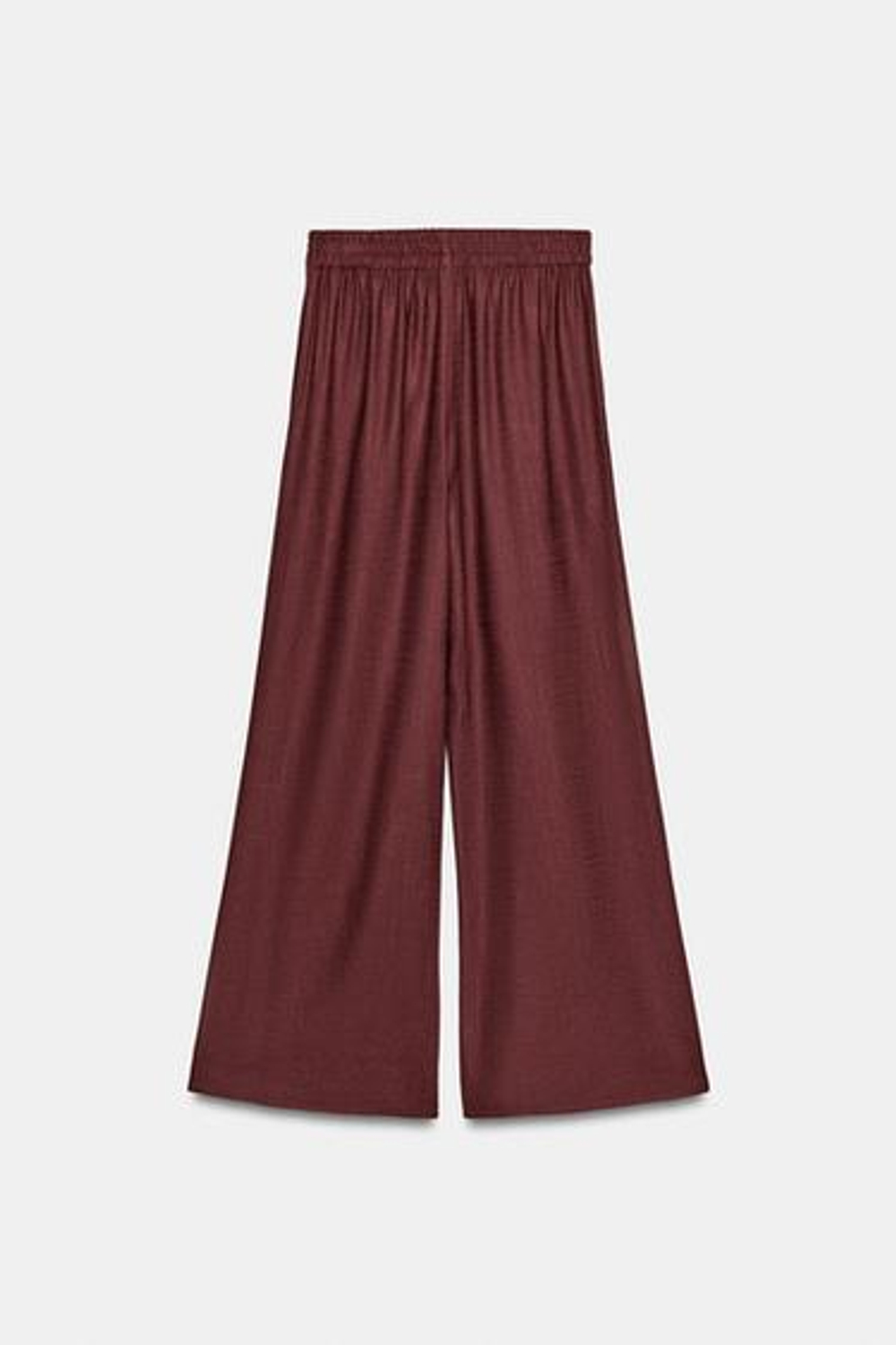 Брюки с широкими штанинами из смешанной ткани с добавлением льна - ZARA
