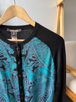 Шерстяной кардиган с шелком Roberto Cavalli, S