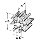 Tohatsu Крыльчатка помпы 345-65021-0 (ТМ) 25-40