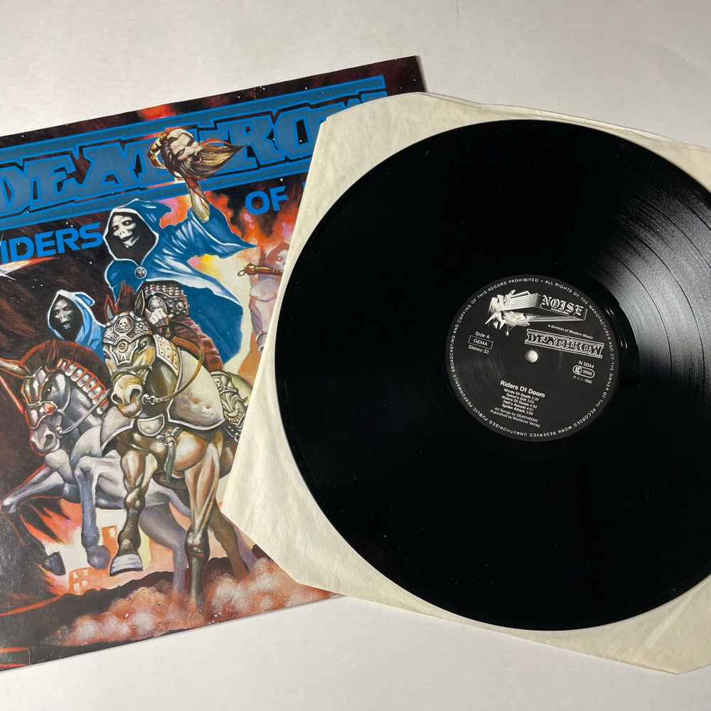 Винтажная виниловая пластинка LP Deathrow Riders Of Doom (Germany 1986)