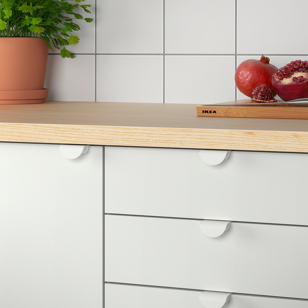 IKEA DRAGSMARK  (ИКЕА ДРАГСМАРК)  -  Ручка зажимная - белая 40 мм