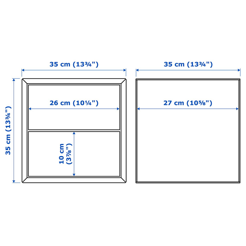IKEA EKET  (ИКЕА ЕКЕТ)  -  Шкаф с 2 ящиками - коричневый орех 35х35х35 см