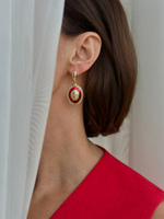 HMG 1307 G Ruby Серьги арт.0679