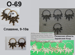 Височные кольца. Зарайский клад 9-11 в. (пара)