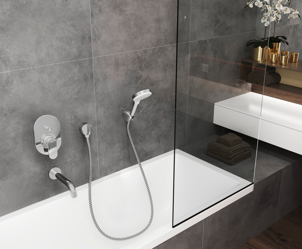 Смеситель для ванны Hansgrohe Vernis Blend однорычажный, СМ матовый чёрный 71449670