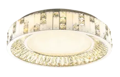 Люстра потолочная светодиодная NewRgy 2896R/144W CHROME+CLEAR, 144 Вт, хромированная и прозрачная