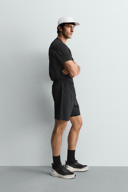 ZARA СПОРТИВНЫЕ ШОРТЫ 9", ЧЕРНЫЙ