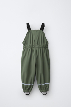 ZARA ПРОРЕЗИНЕННЫЙ КОМБИНЕЗОН WATER RESISTANT, ЗЕЛЕНЫЙ
