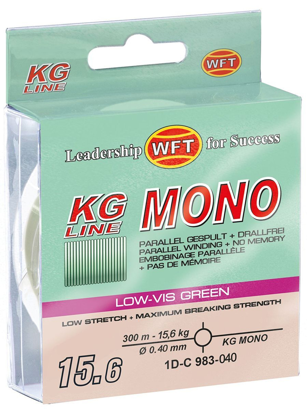 Леска монофильная WFT KG MONO Green 300/040
