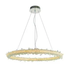 Люстра подвесная светодиодная NewRgy 2837R/70W CHROME+CLEAR, 70 Вт, хромированная и прозрачная