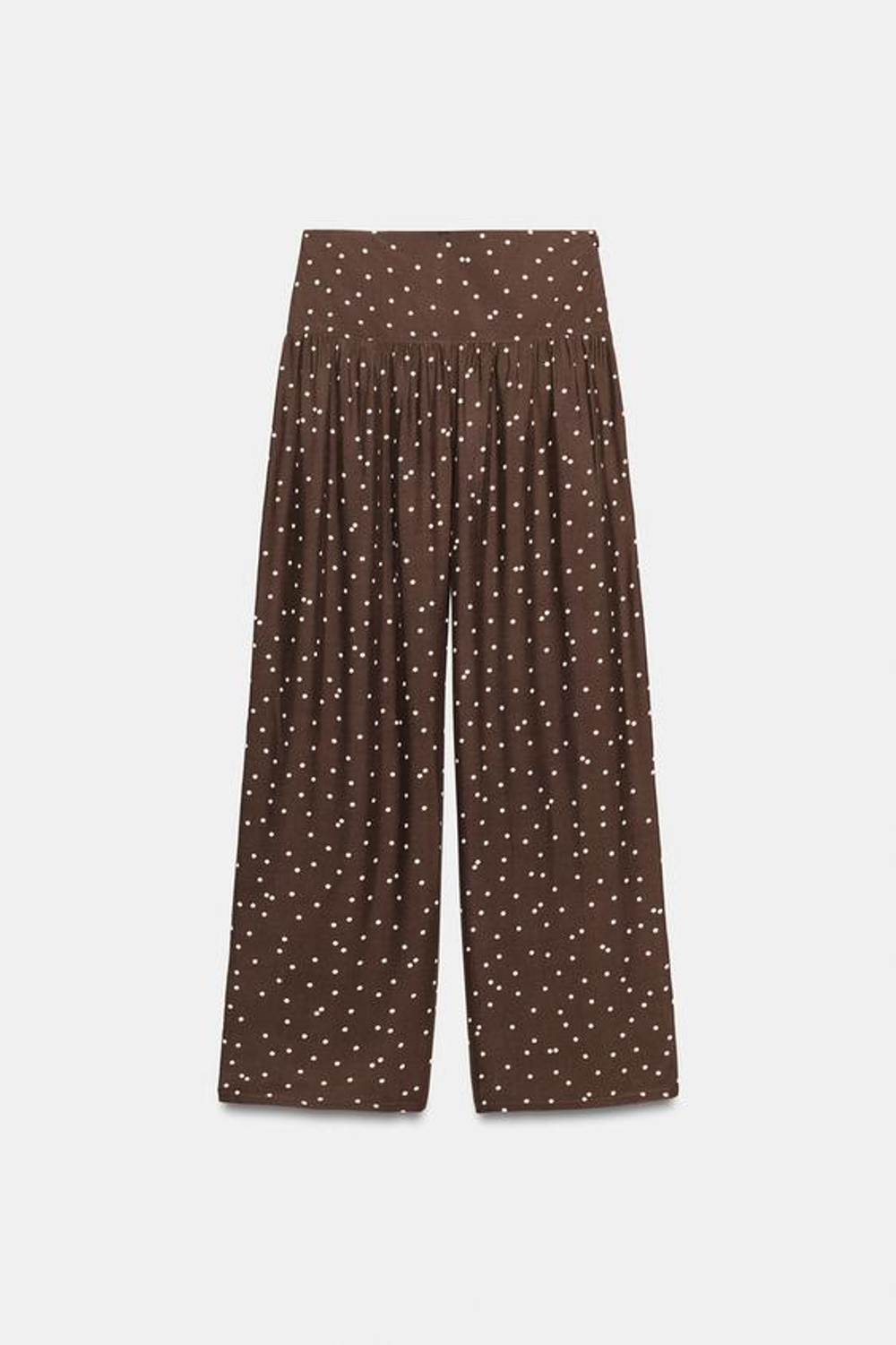 Брюки с широкими штанинами и узором в горошек - ZARA