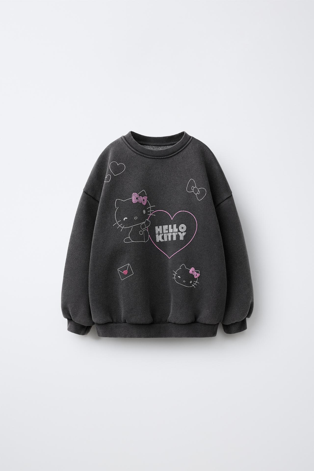 ZARA ТОЛСТОВКА HELLO KITTY © SANRIO, АНТРАЦИТОВО-СЕРЫЙ