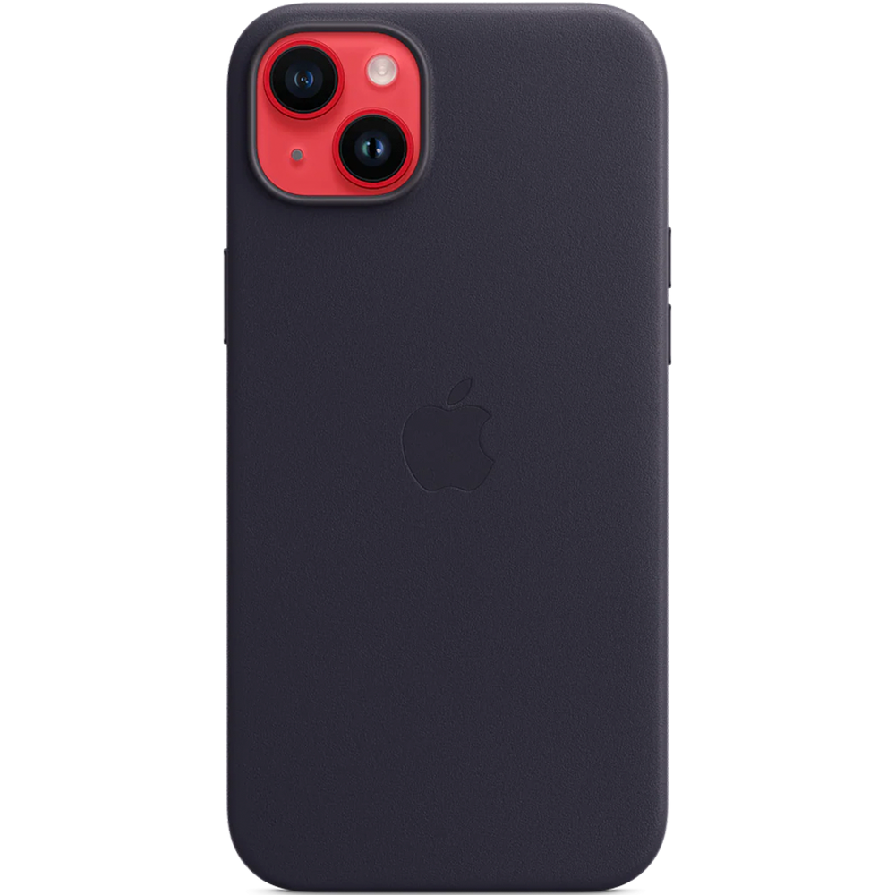 Кожаный чехол с поддержкой MagSafe Apple Leather Case для iPhone 14 Plus, Ink (Чернильный)