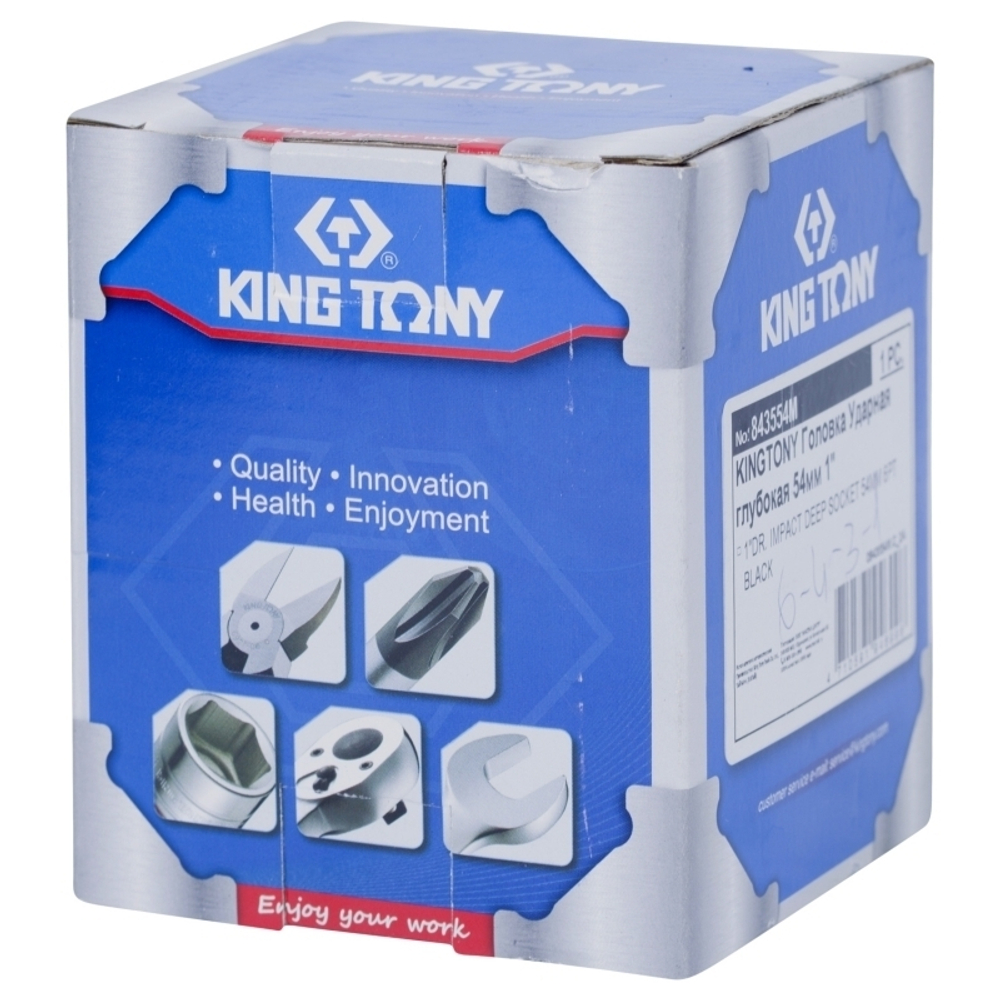 KING TONY (843554M) Головка торцевая ударная глубокая шестигранная 1", 54 мм