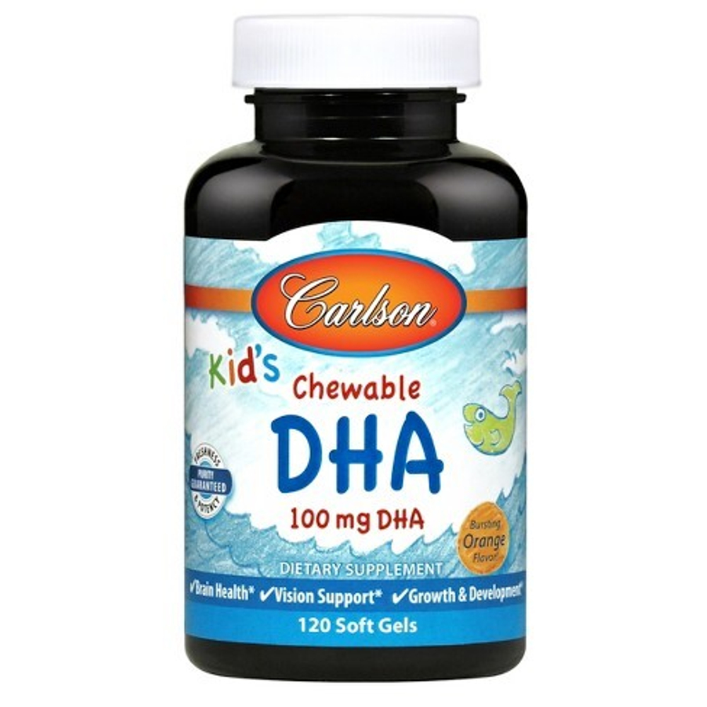 Carlson Kids Chewable DHA 100mg 120kaps (омега 3 капсулирован)
