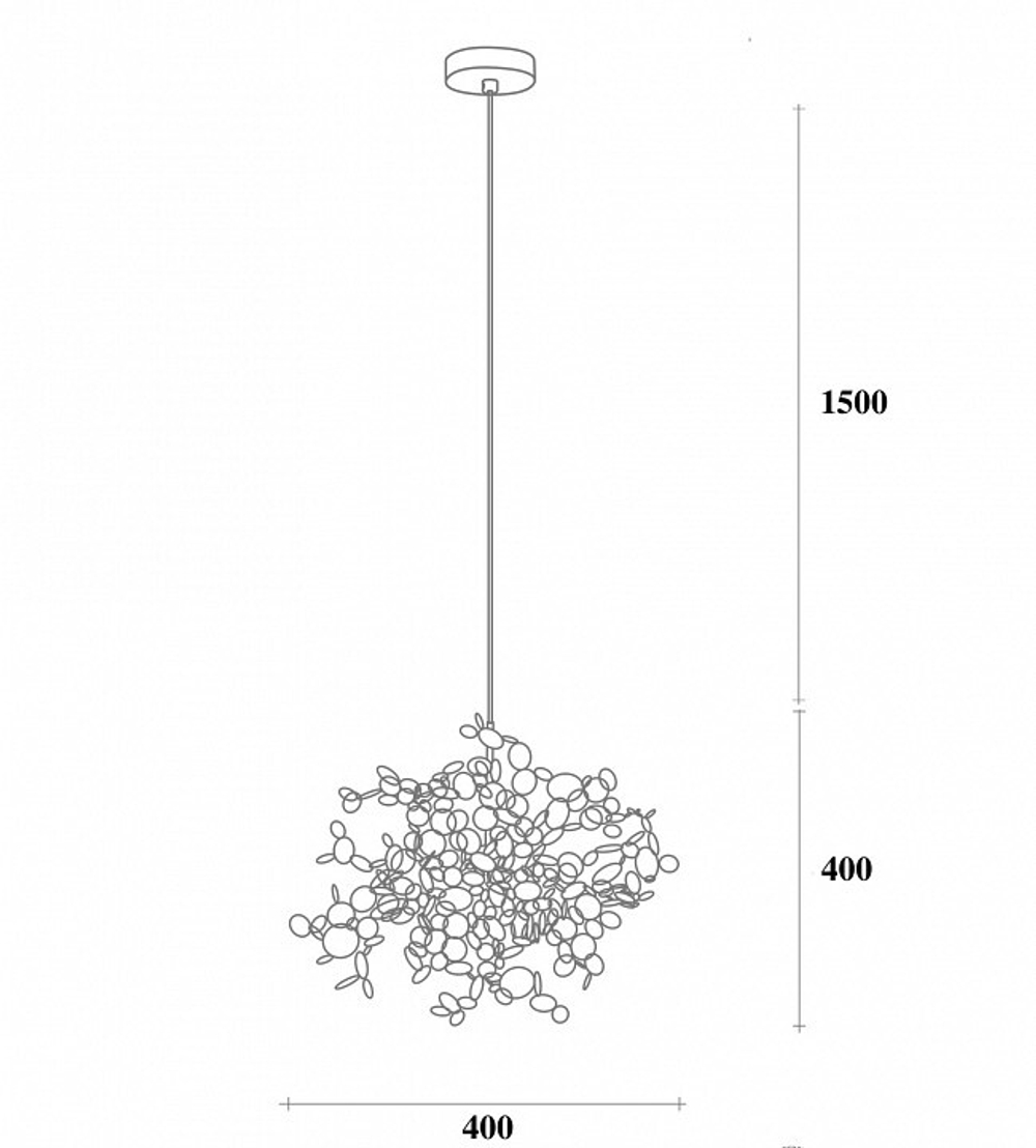 Подвесная люстра Imperiumloft Tezani Argent Gold 40.2059