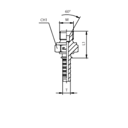Фитинг DN 10 DKM (Ш) 22x1.5