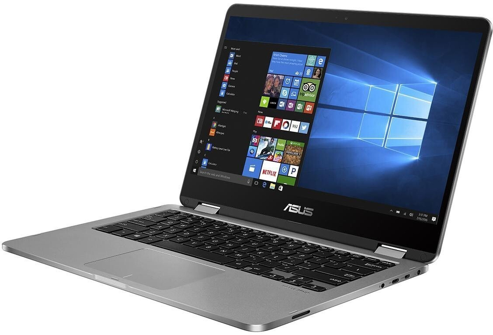 Ноутбук ASUS VivoBook Flip 14 TP401MA-EC323T (90NB0IV1-M08890) Intel Pentium N5030/4096 Mb/14; Full HD 1920x1080/256 Gb SSD/Intel UHD Graphics 605/Windows 10 Home/серый