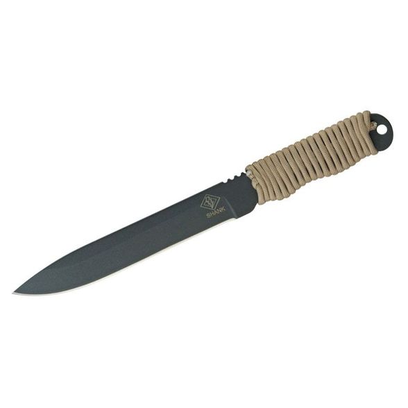Цена наНож с фиксированным клинком Ontario Ranger Shank, сталь 1095, рукоять паракорд, tan/black
