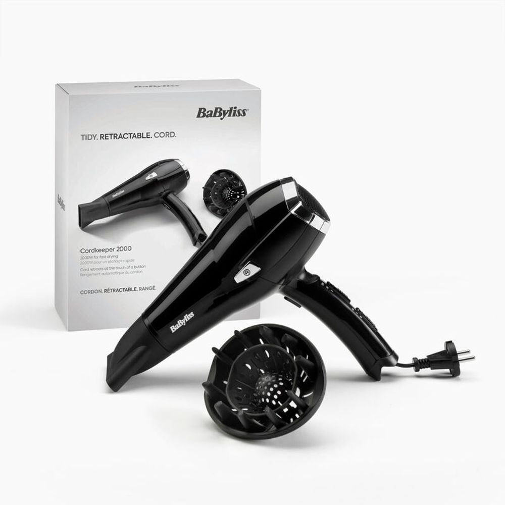 Фен BaByliss Cordkeeper 2000 D374DE черный - 3
