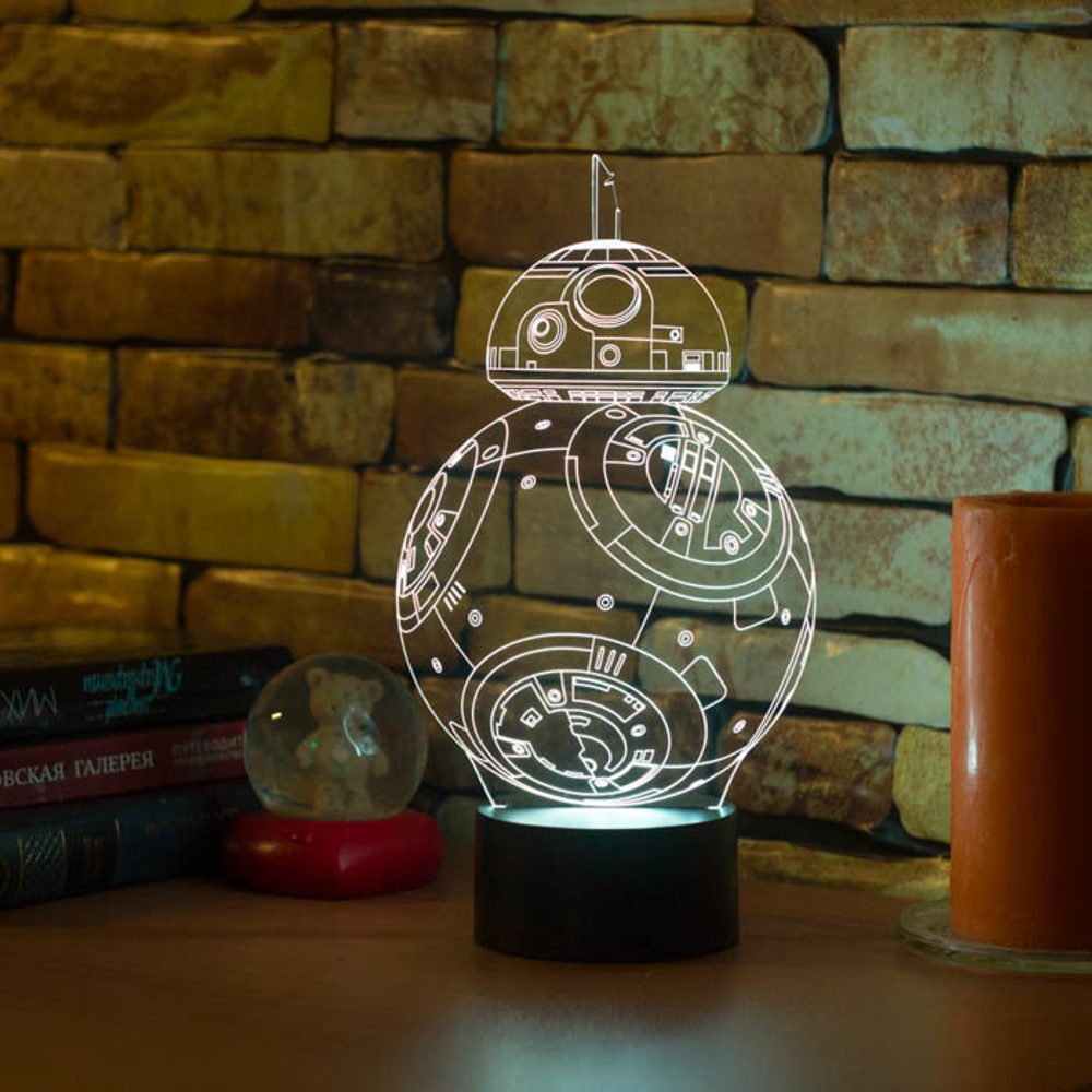 3Д-светильник "Робот BB-8"