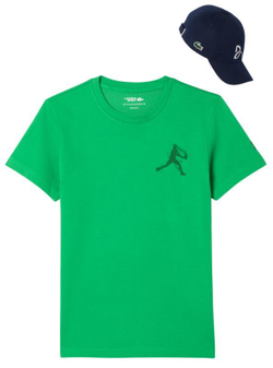 Мужская теннисная футболка Lacoste Tennis x Novak Djokovic Pack - зеленый