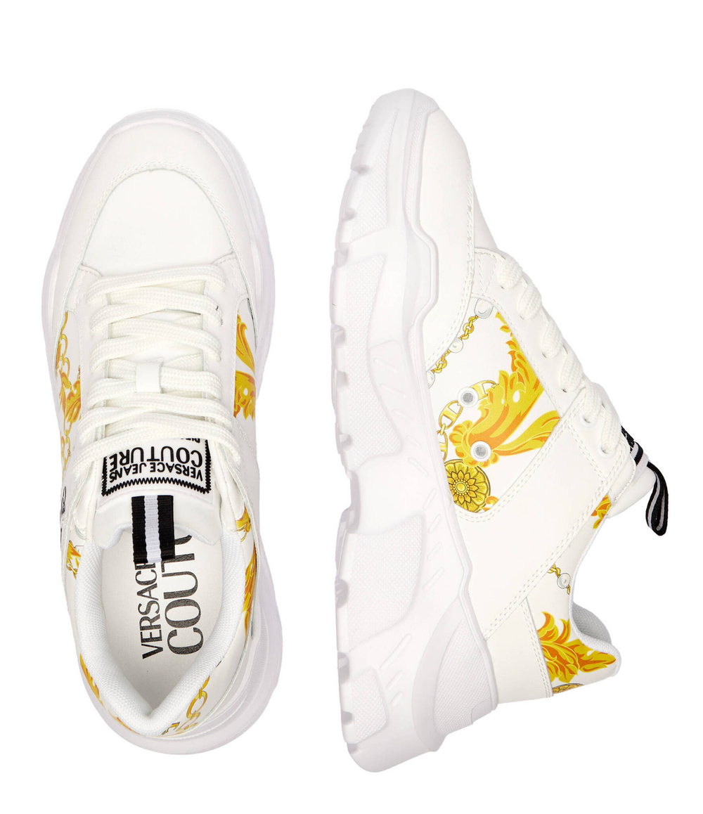 Кожаные кроссовки fondo speedtrack Versace Jeans Couture - белый(77YA3SC2ZP324)