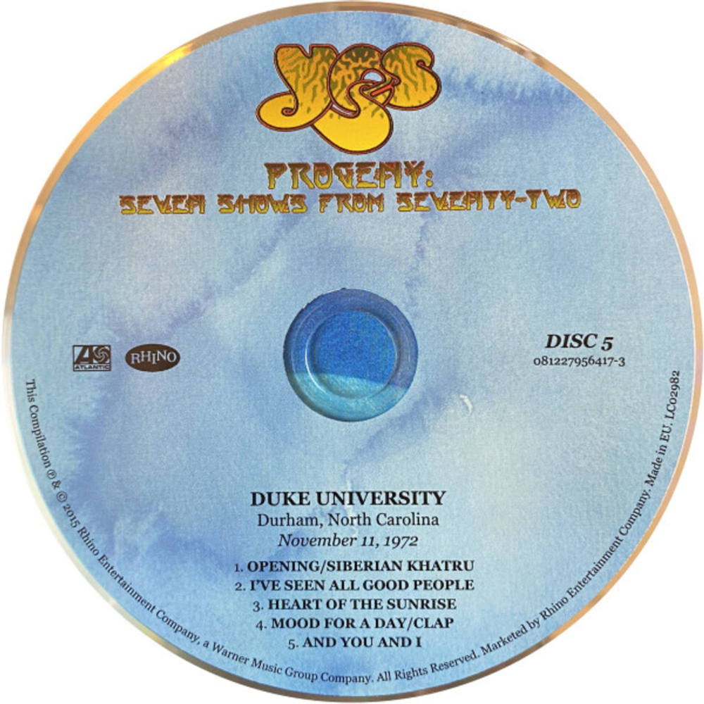 Yes / Progeny: Seven Shows From Seventy-Two (14CD)