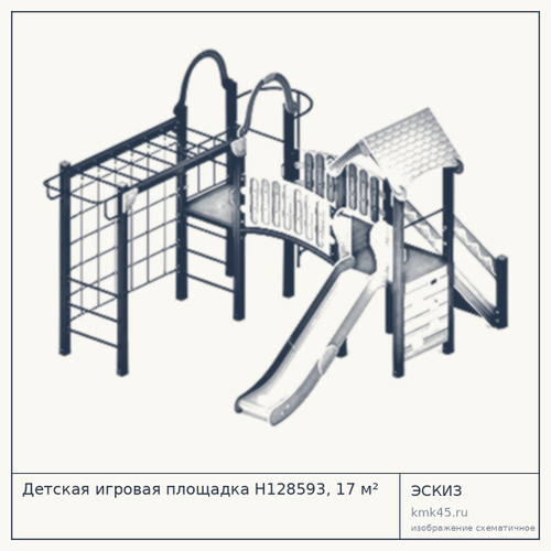 Детская игровая площадка Н128593, 17 м² — от 555 000 ₽
