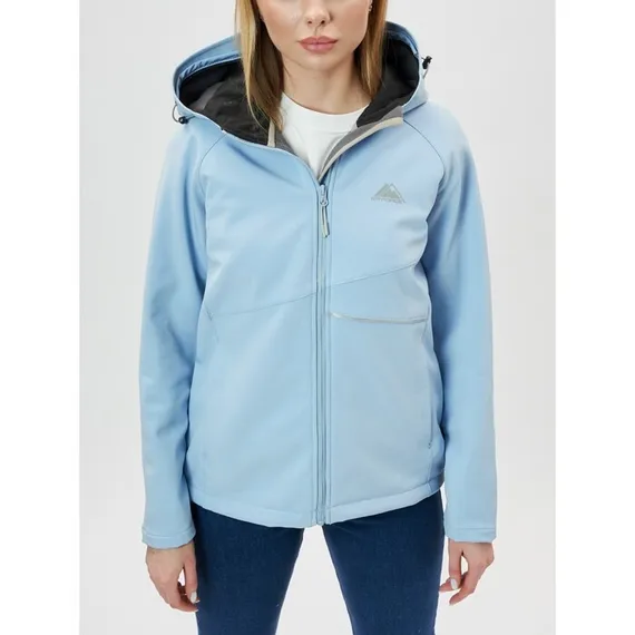 Ветровка женская softshell голубого цвета, размер 48