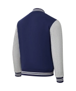 Бомбер ESSENTIAL Fleece Bomber, темно-синий/серый меланж