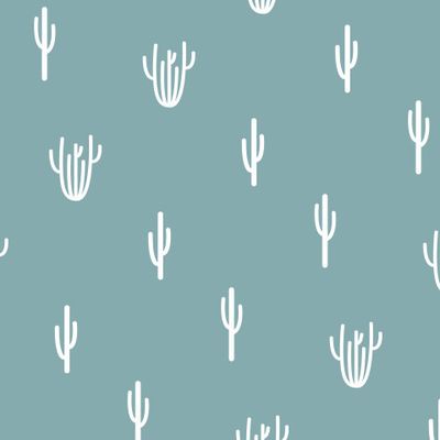 Buy minimalism fabric plants cacti aqua