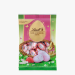 Шоколад Lindt mini eggs Weiss & Erdbeere пасхальные яйца белый шоколад с клубникой 100 г (Из Финляндии)