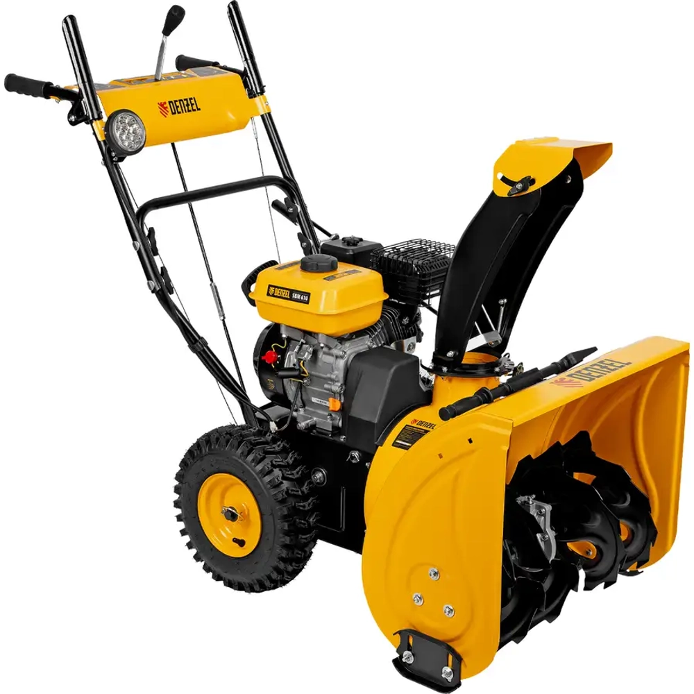 SBM 610 Бензиновая снегоуборочная машина, 212 cc, ручной старт, фара// DENZEL 97653
