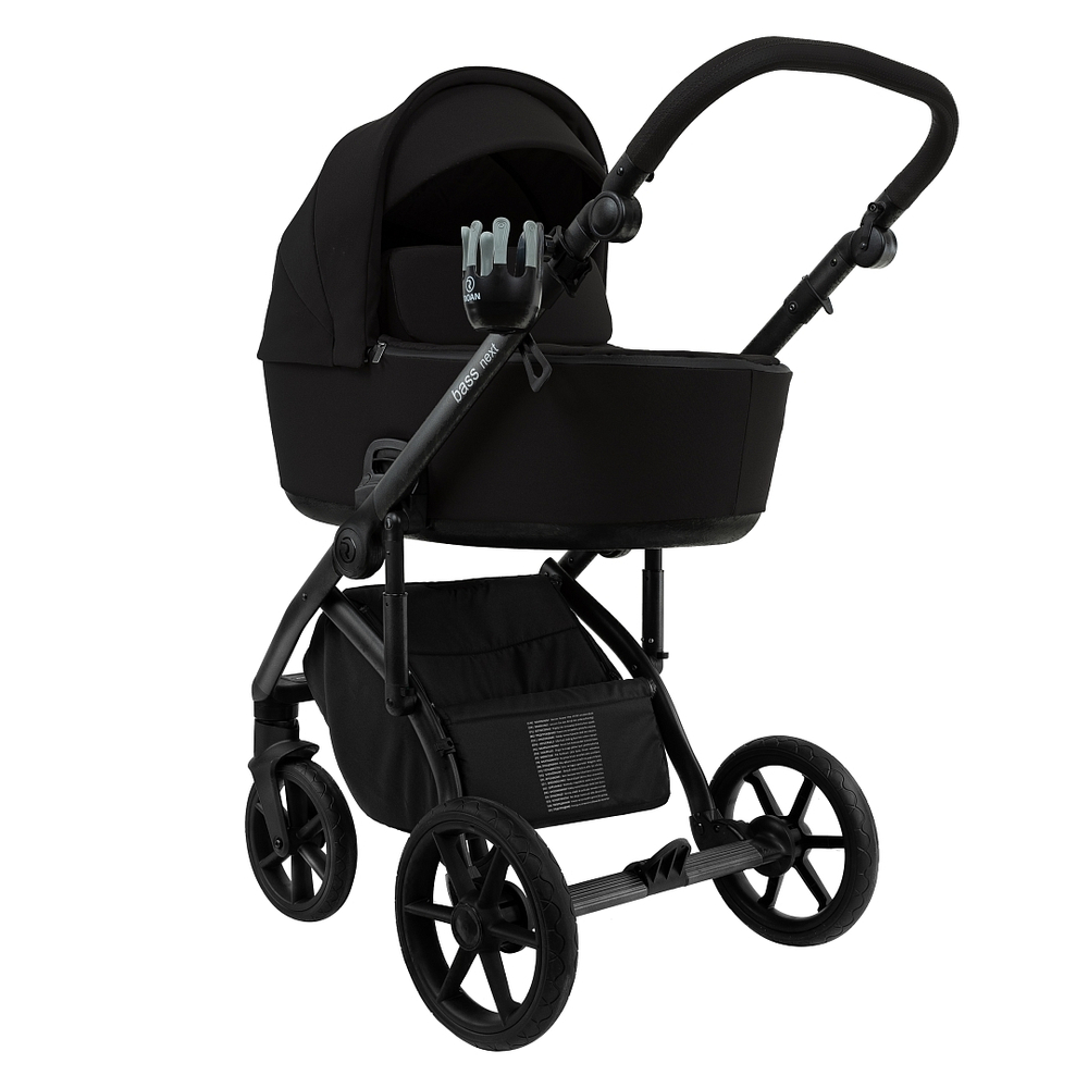 Коляска 2 в 1 Roan Bass Next 2.0, Caviar Black