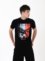 Футболка для САМБО черная мод.2