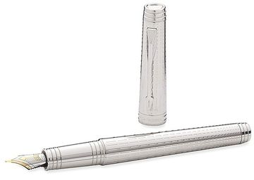 Перьевая ручка Parker Premier DeLuxe F562, цвет: Chiselling ST, S0887970