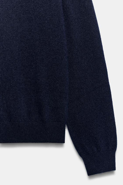 ZARA СВИТЕР ИЗ МЯГКОГО ТРИКОТАЖА, МОРСКОЙ СИНИЙ