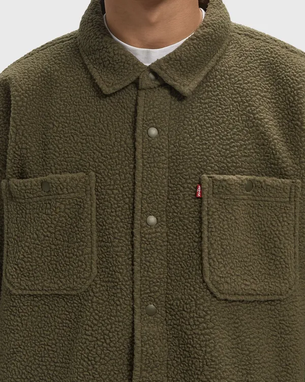 Рубашка утепленная мужская LEVI'S SHERPA SOFT WORKER OLIVE NIGHT SHERPA