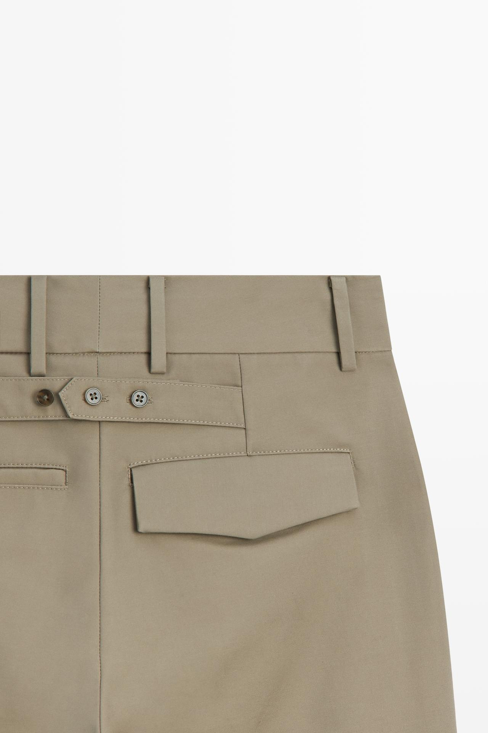 Massimo Dutti Брюки зауженного кроя из 100% хлопка, песочный