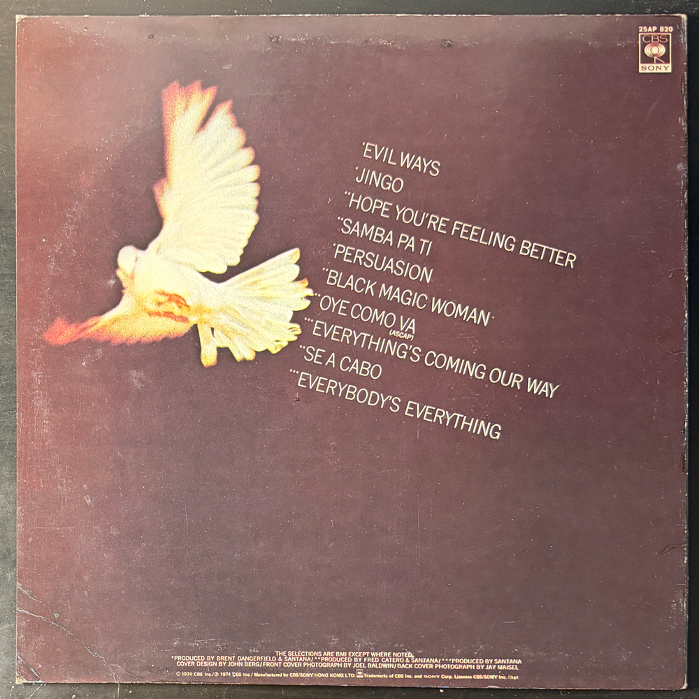 Santana – Santana's Greatest Hits (Гонконг 1978г.) Т