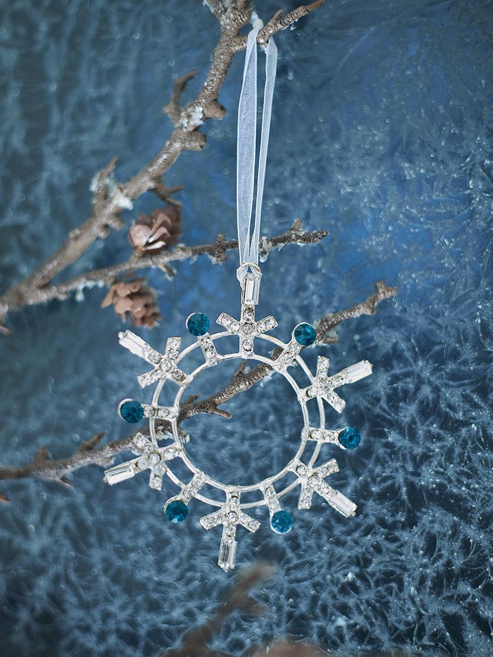 Набор елочных украшений Christmas diamonds из коллекции New Year Essential, 4 шт.