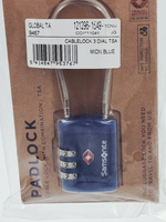 Samsonite Багажный замок-тросик кодовый Cablelock 3Dial TSA, Синий, 1 шт