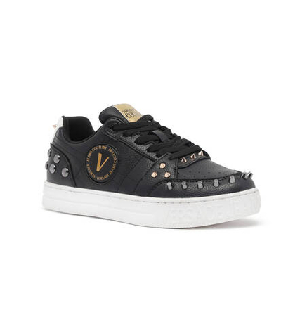 Кожаные кроссовки Versace Jeans Couture - черный(75VA3SKCZP318)