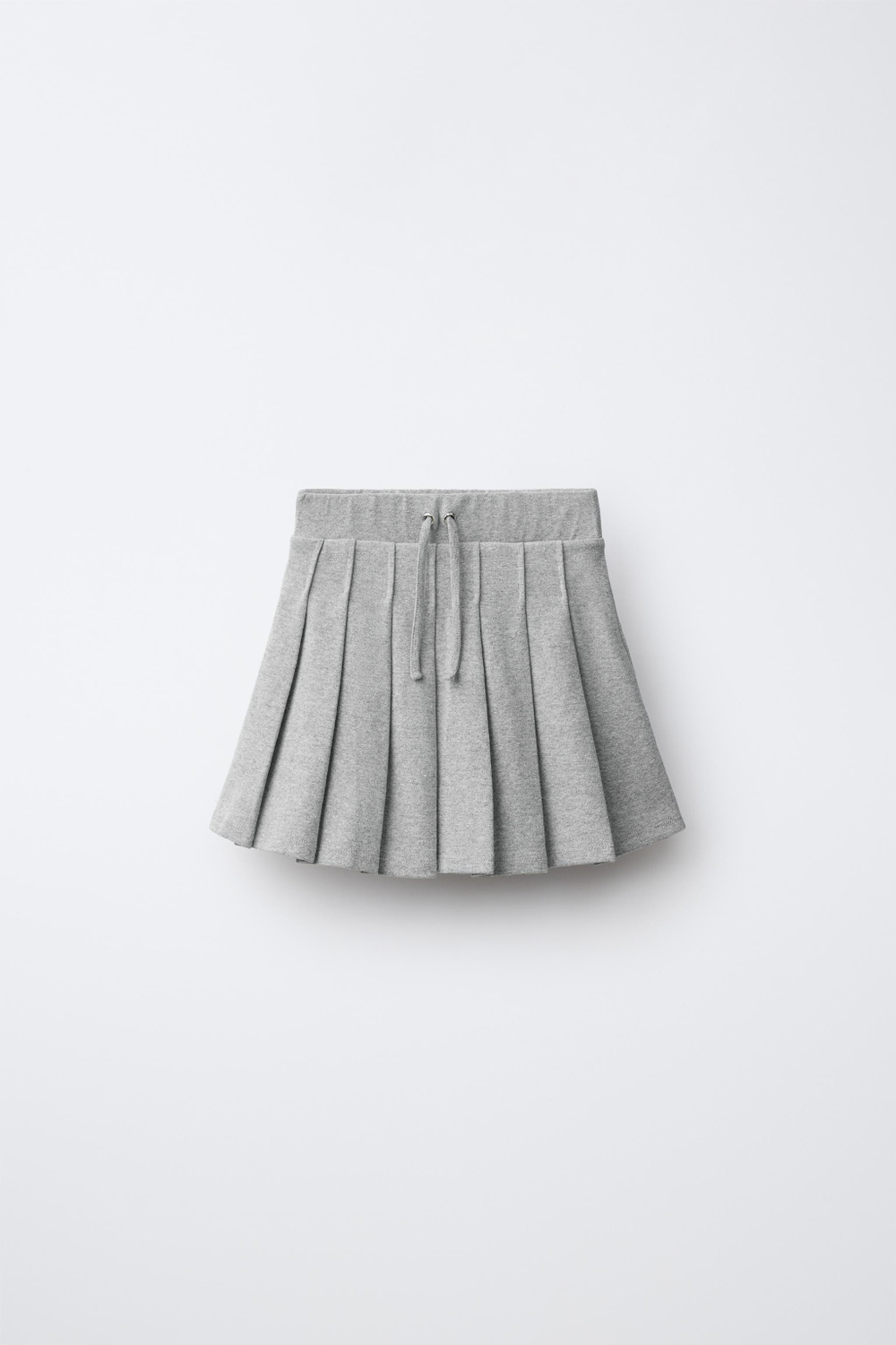 ZARA ЮБКА В СКЛАДКУ, СЕРЫЙ МЕЛАНЖ