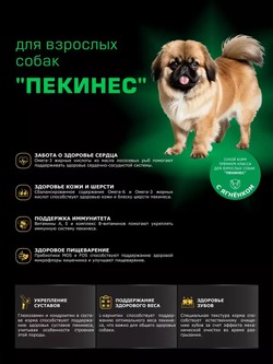 Корм сухой для взрослых собак породы Пекинес, с ягненком, 2,5 кг, QUATTRO