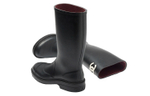 CHANEL Rubber Rain Boots Black Women"s