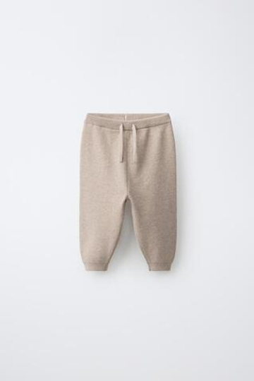 ZARA ТРИКОТАЖНЫЕ БРЮКИ-ДЖОГГЕРЫ, РЫЖЕВАТО-КОРИЧНЕВЫЙ